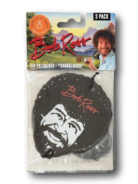 3-Pack Bob Ross Licensed Air Fresheners - Sandalwood Scent - NWT